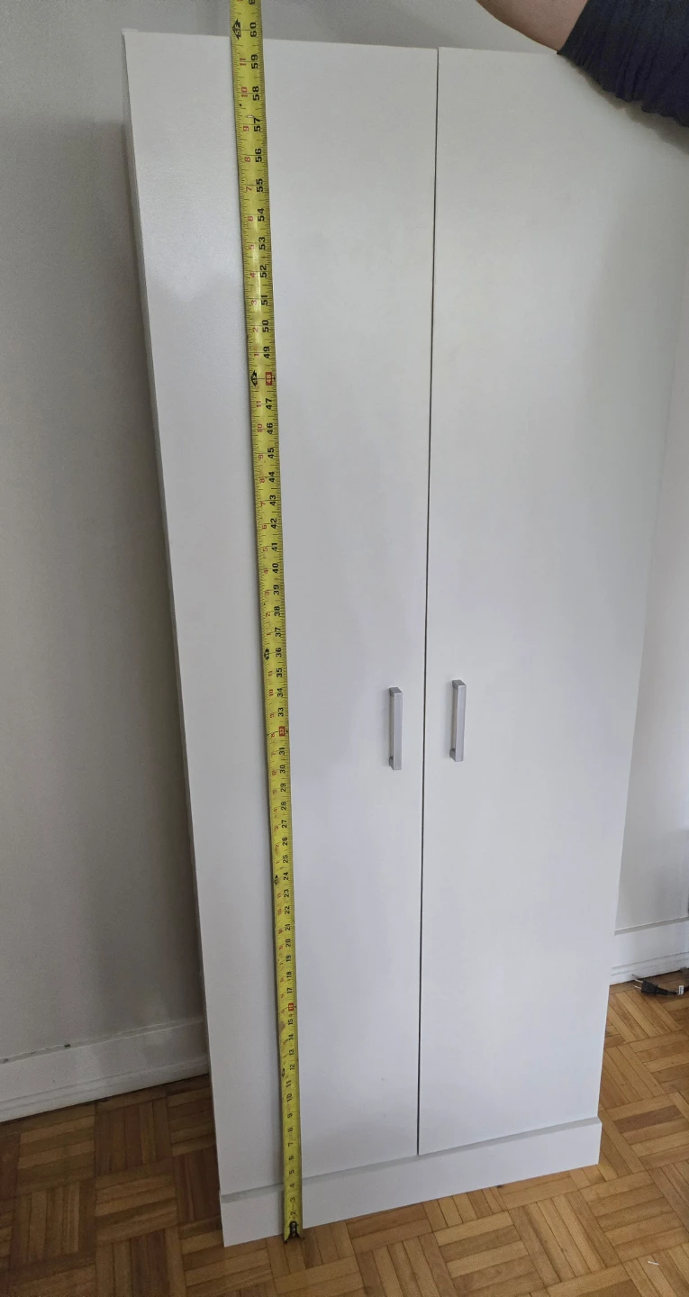 White Two-Door Cabinet/Storage Unit - photo 5