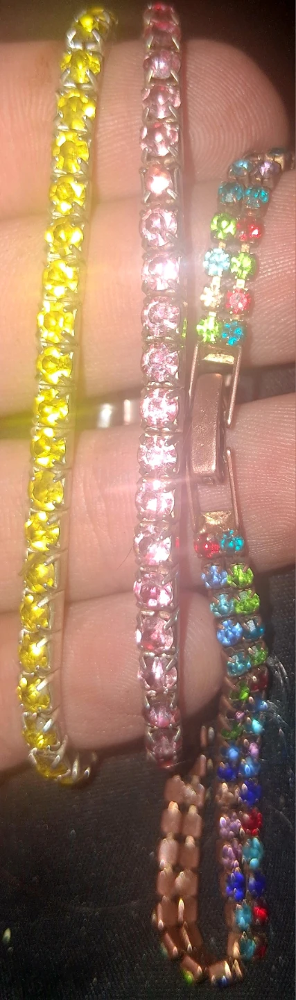 4 Stackable Rhinestone Bracelets