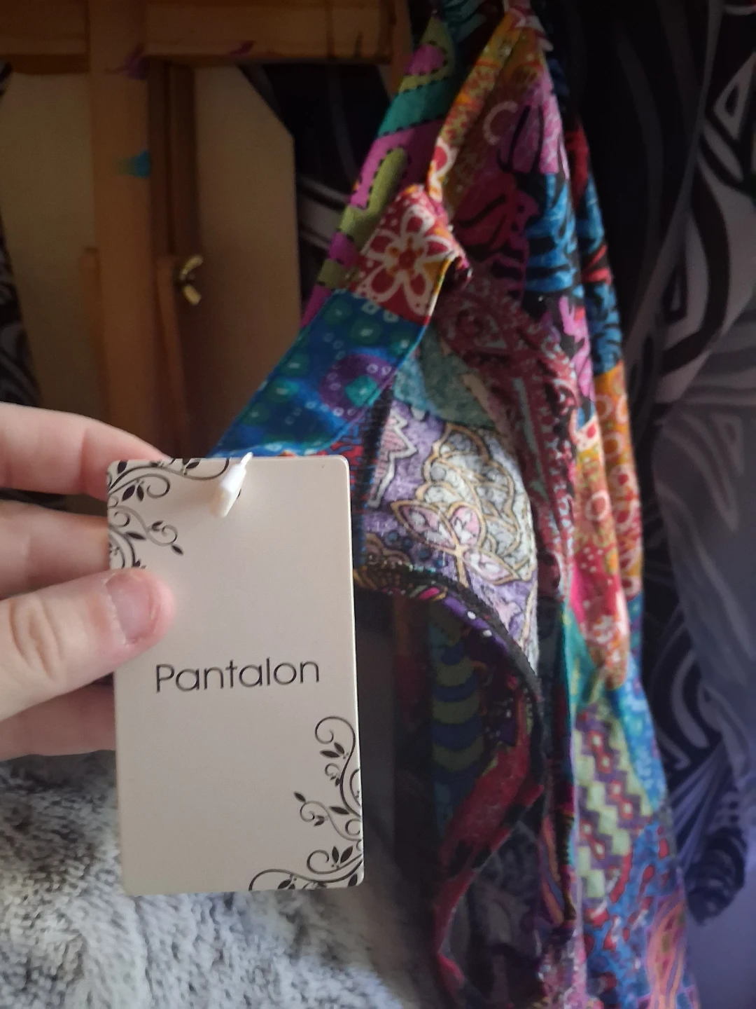 Bohemian Patchwork Print Pants Pantalon - photo 2