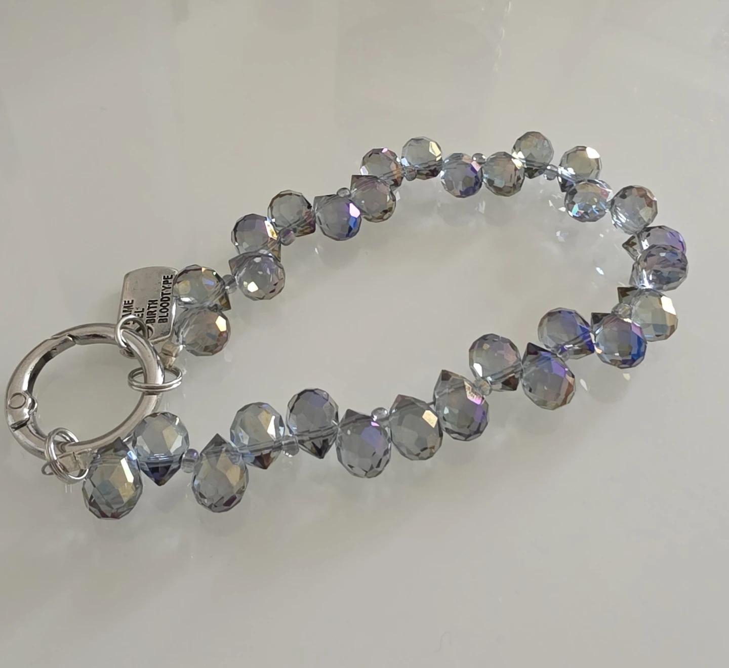 Beaded Keychain with Silver Clasp - photo 2