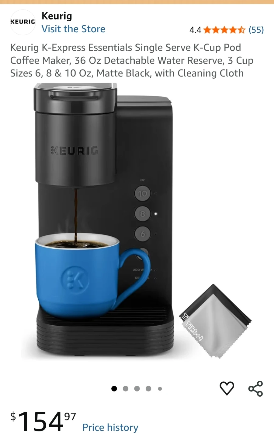 Keurig K-Express Essentials Coffee Maker - Matte Black