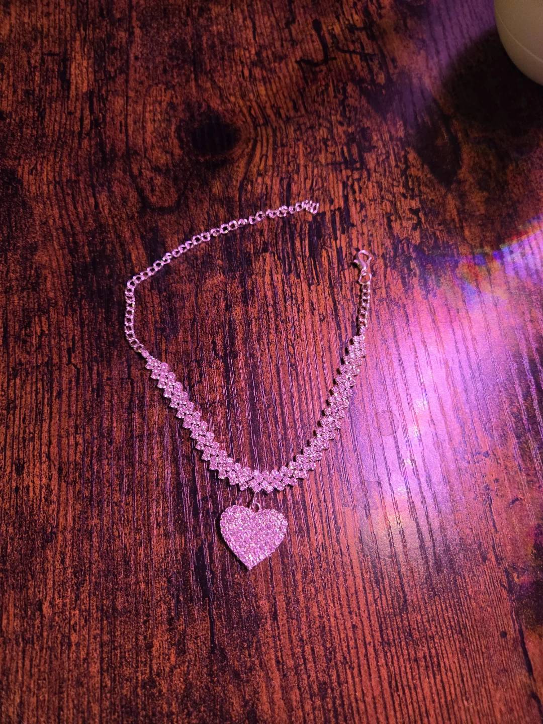 Sparkly Heart Pendant Necklace