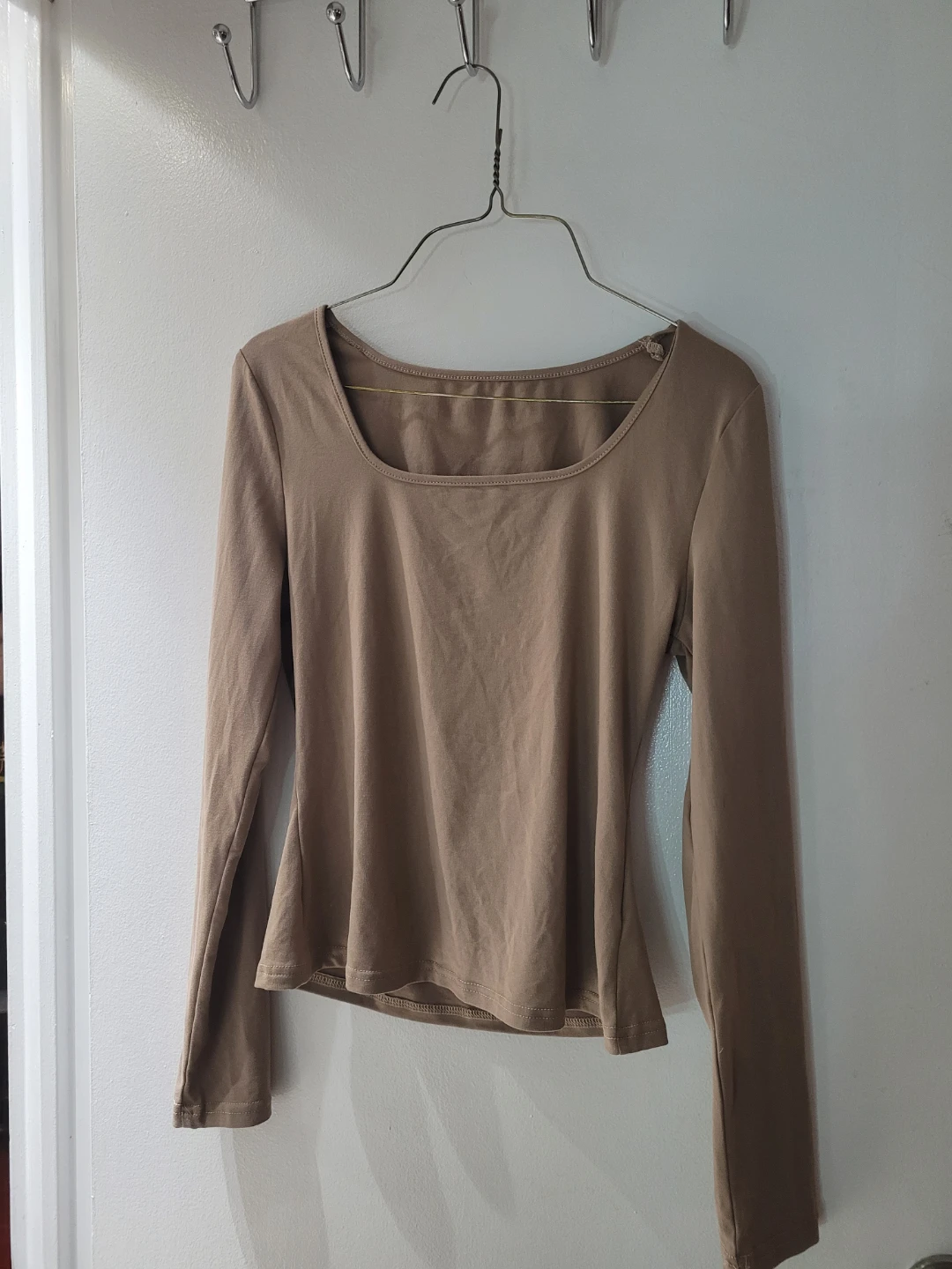 Long Sleeve Square Neck Top