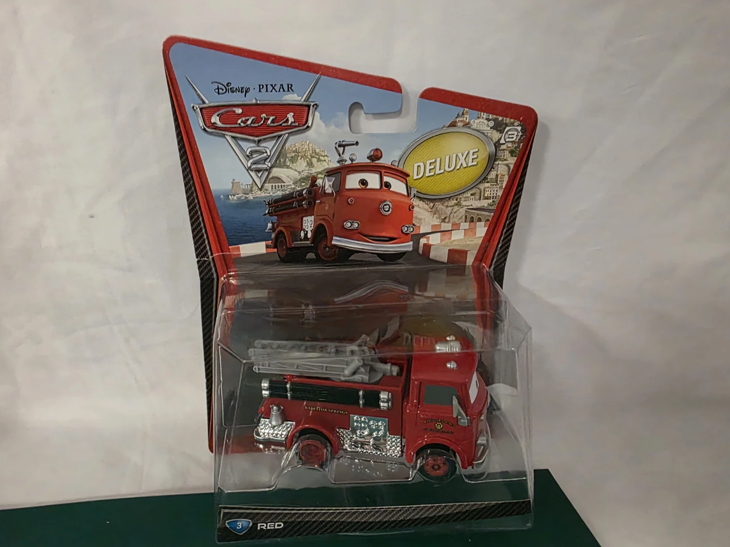 Disney Pixar Cars 2 Red Deluxe Fire Truck Toy