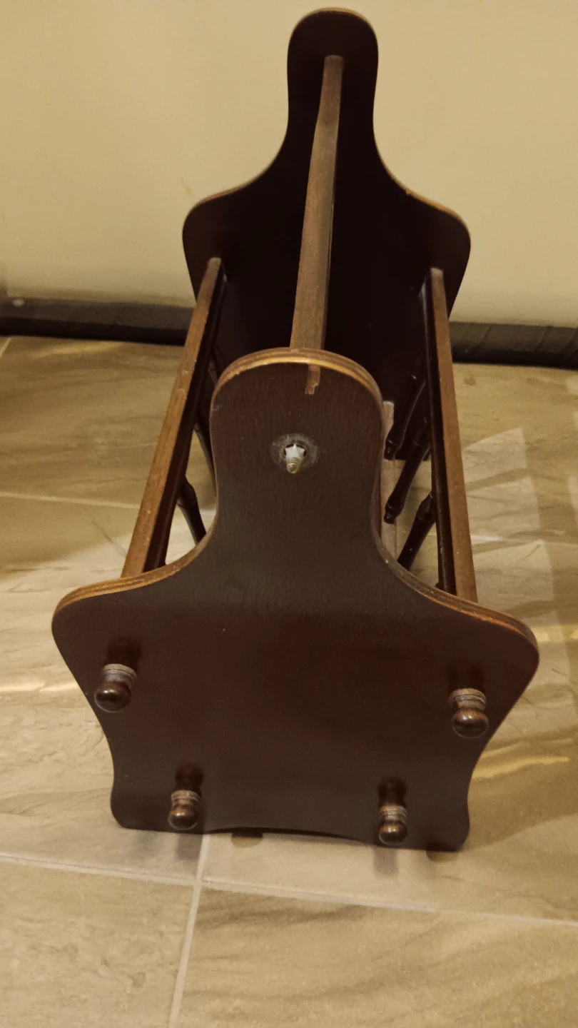 Vintage Solid Wood Magazine Rack - photo 2