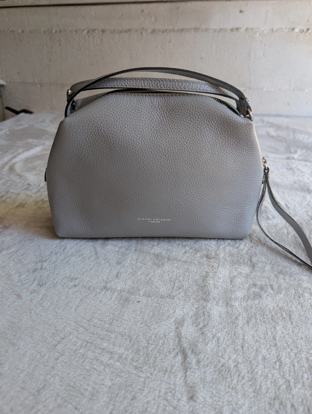 ⚽Gianni Chiarini Grey Leather Handbag - photo 2