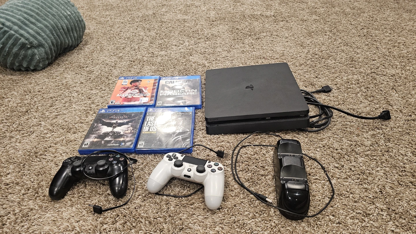 PlayStation 4, w/4 Games, 2 Controllers, & Controller Dock - photo 2
