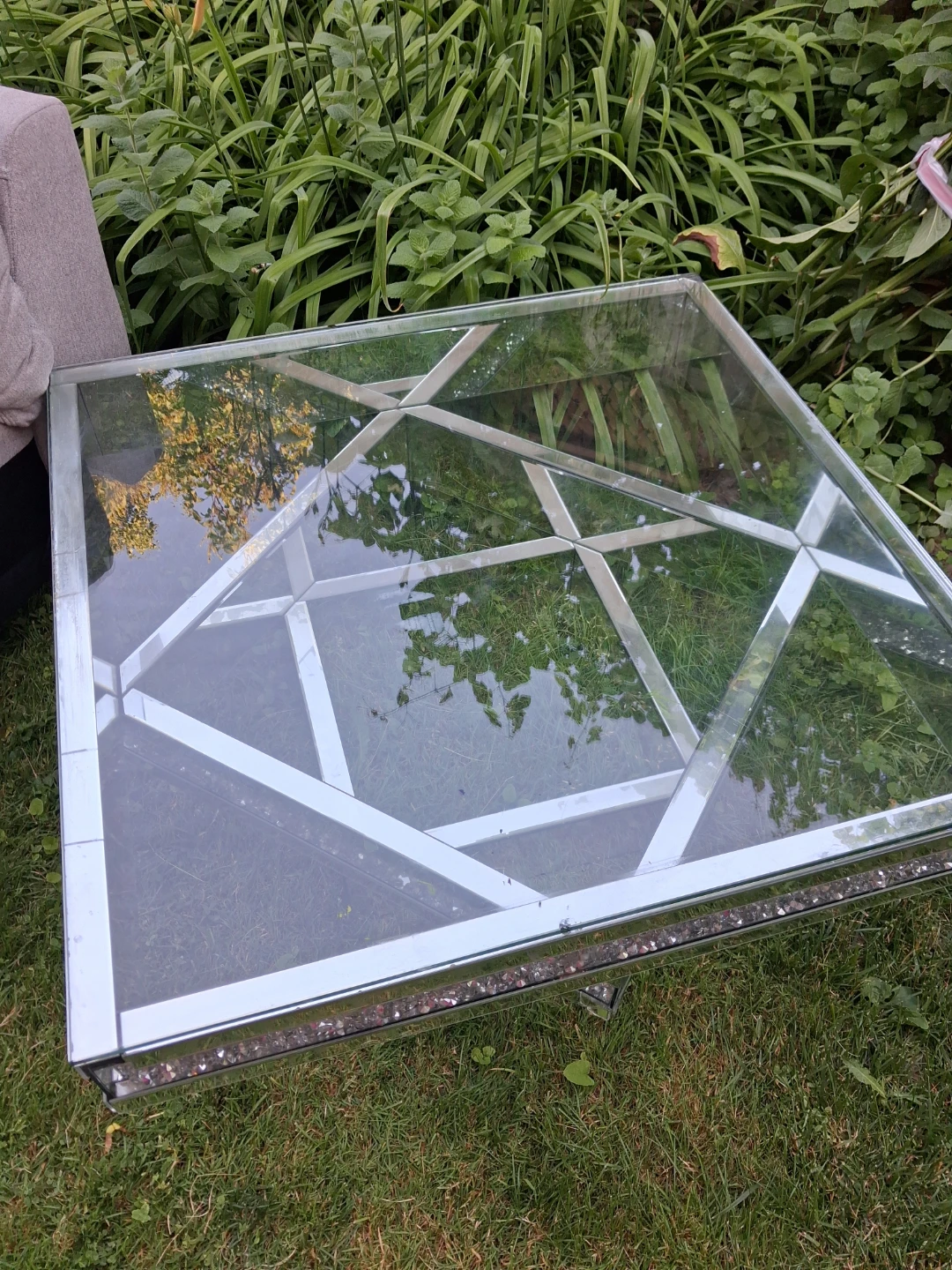 Mirrored Geometric Coffee Table