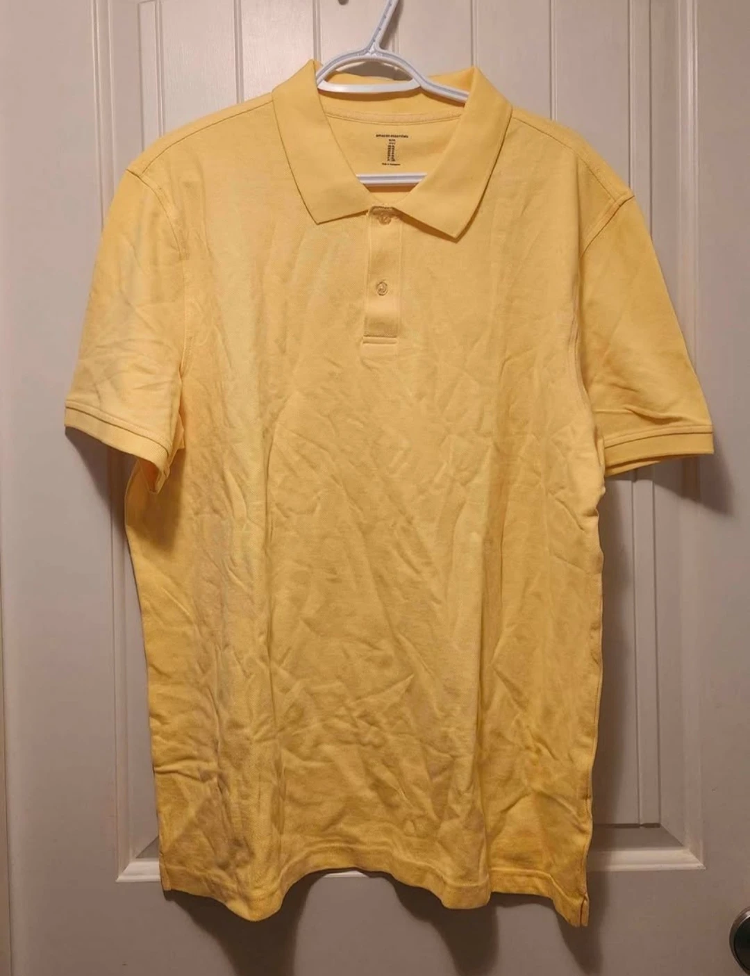 Amazon Essentials Slim Fit Yellow Polo Shirt XL⚽