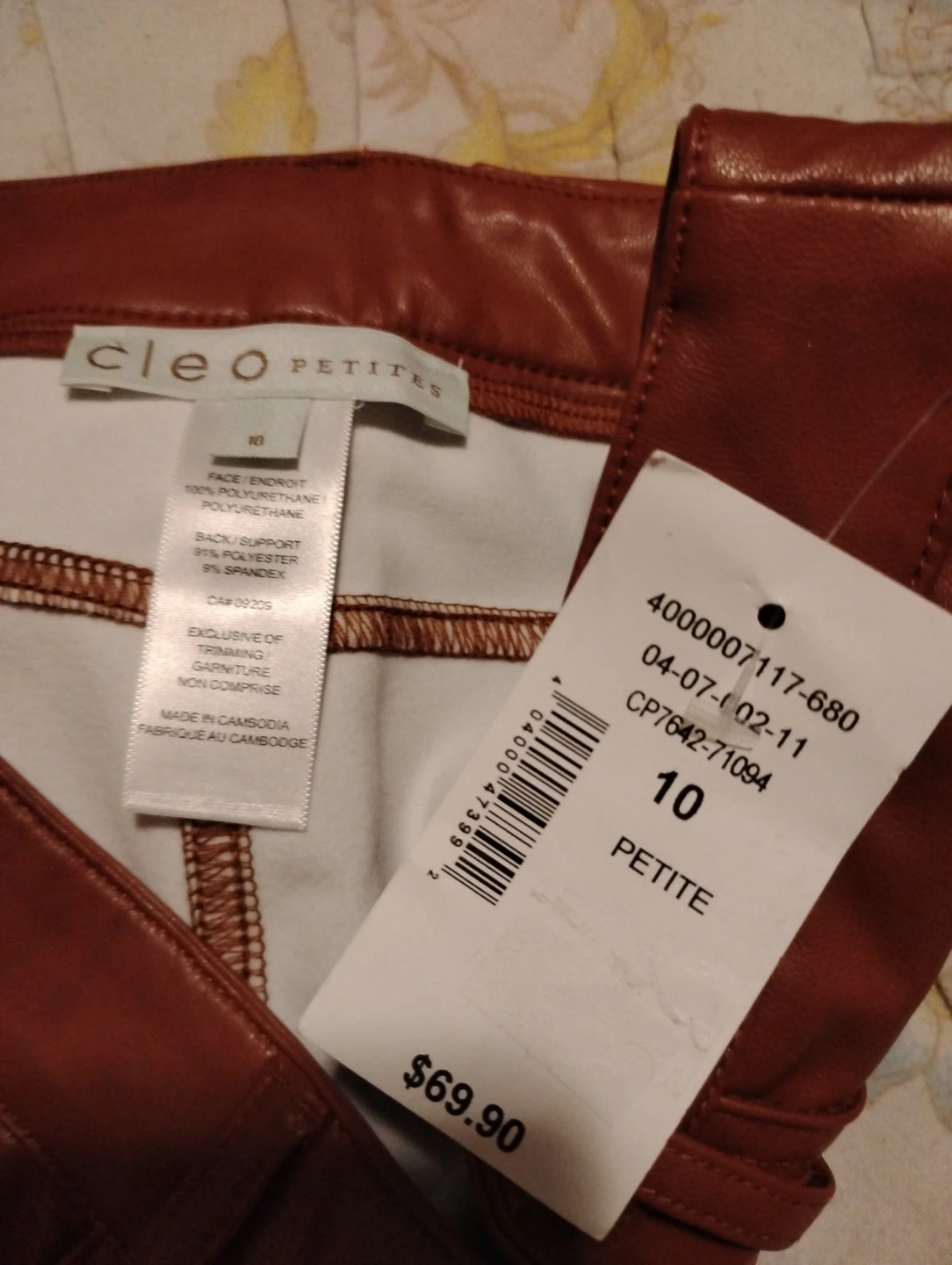Cleo Petites Faux Leather Pants Size 10 Petite - photo 5