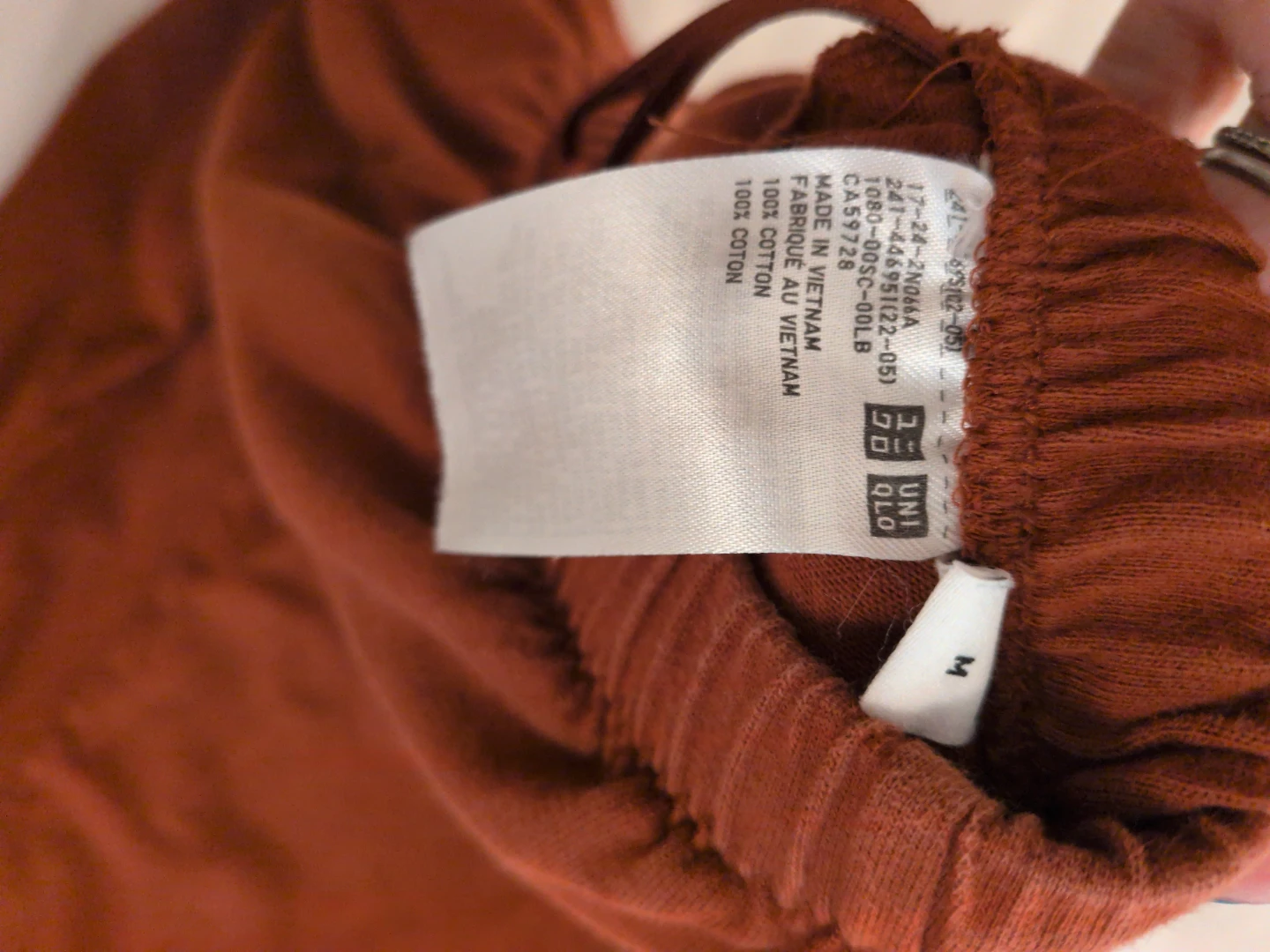 UNIQLO Women's Cotton A-Line Midi Skirt - Rust, Size M - photo 2