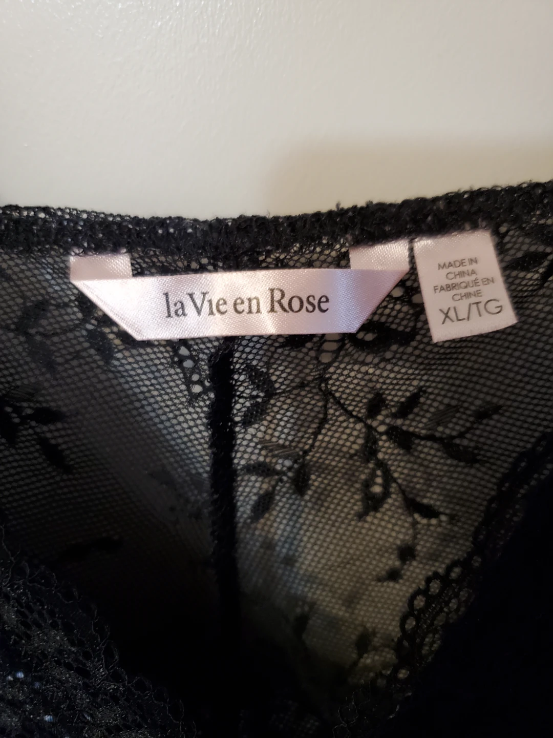 La Vie en Rose Black Floral Lace Cami - XL ⚽ - photo 4