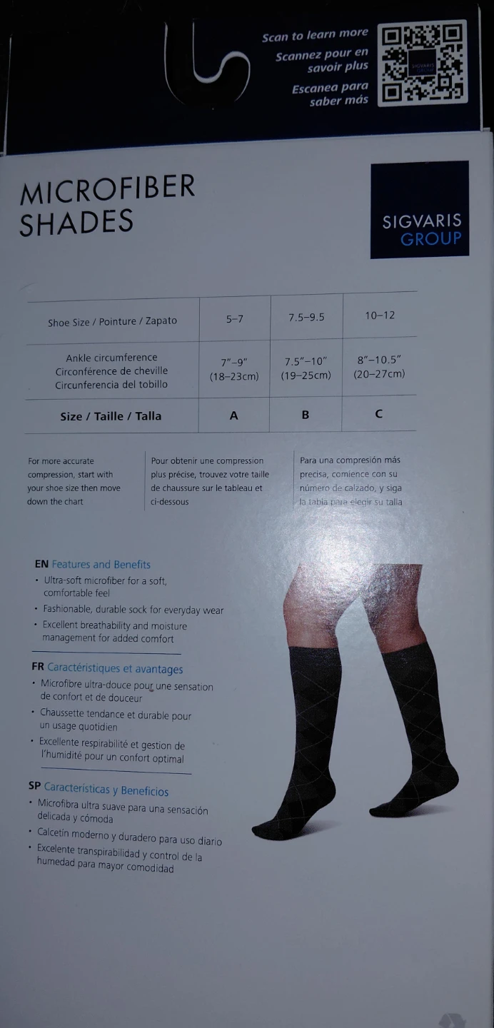 Sigvaris Women's Compression Socks Calf Length 15 20mmHg Size A - photo 3