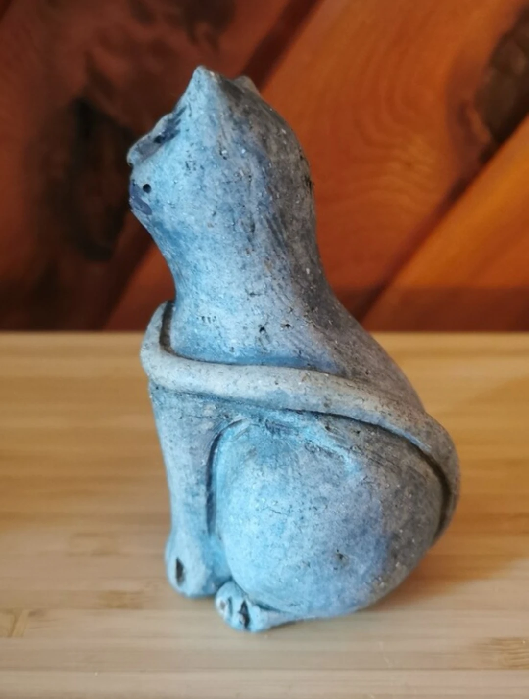 Vintage Perret St. Paul French Studio Pottery Cat Sculpture - photo 3