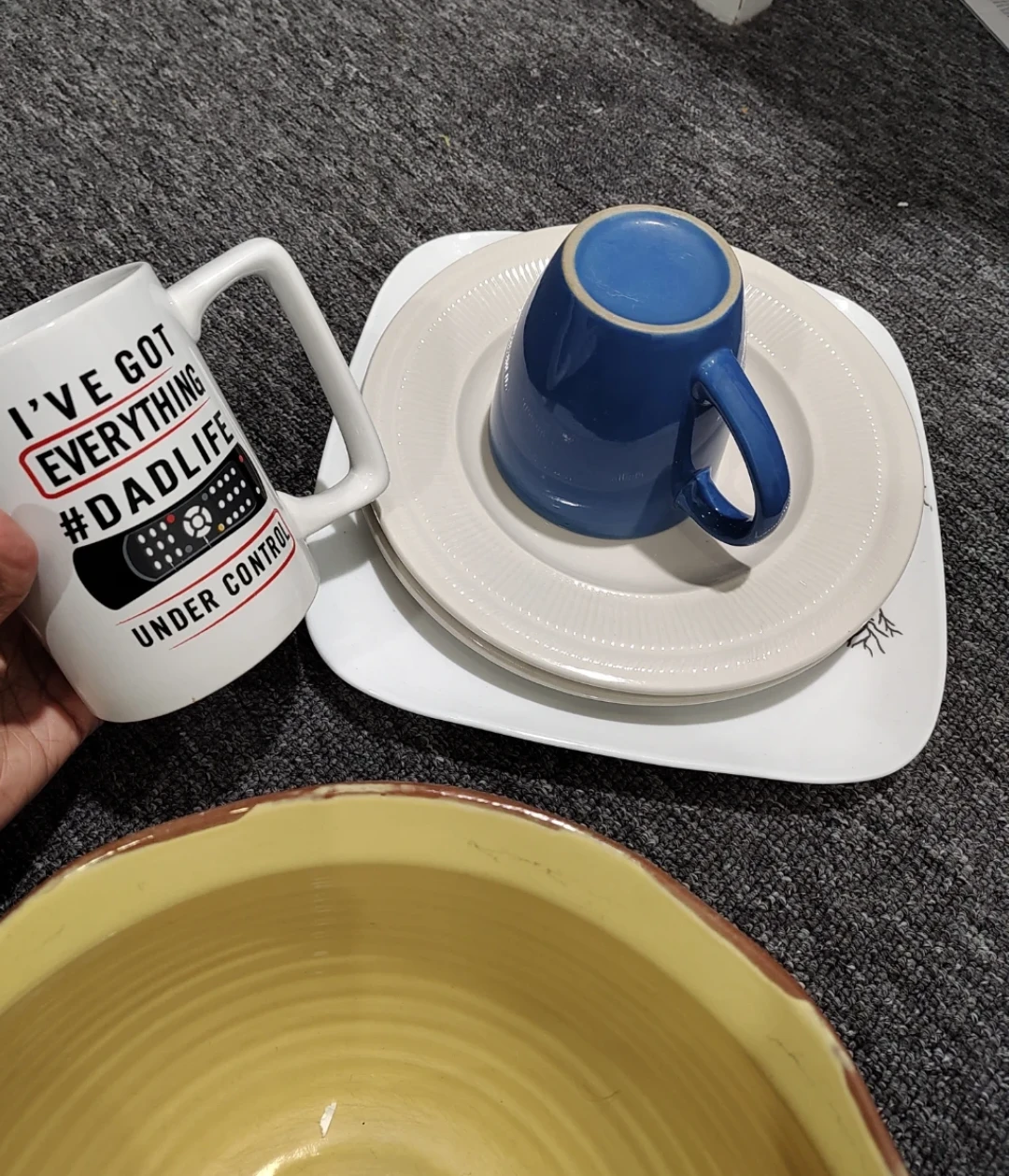 Mugs, plates and serving bowl Quick Sale!