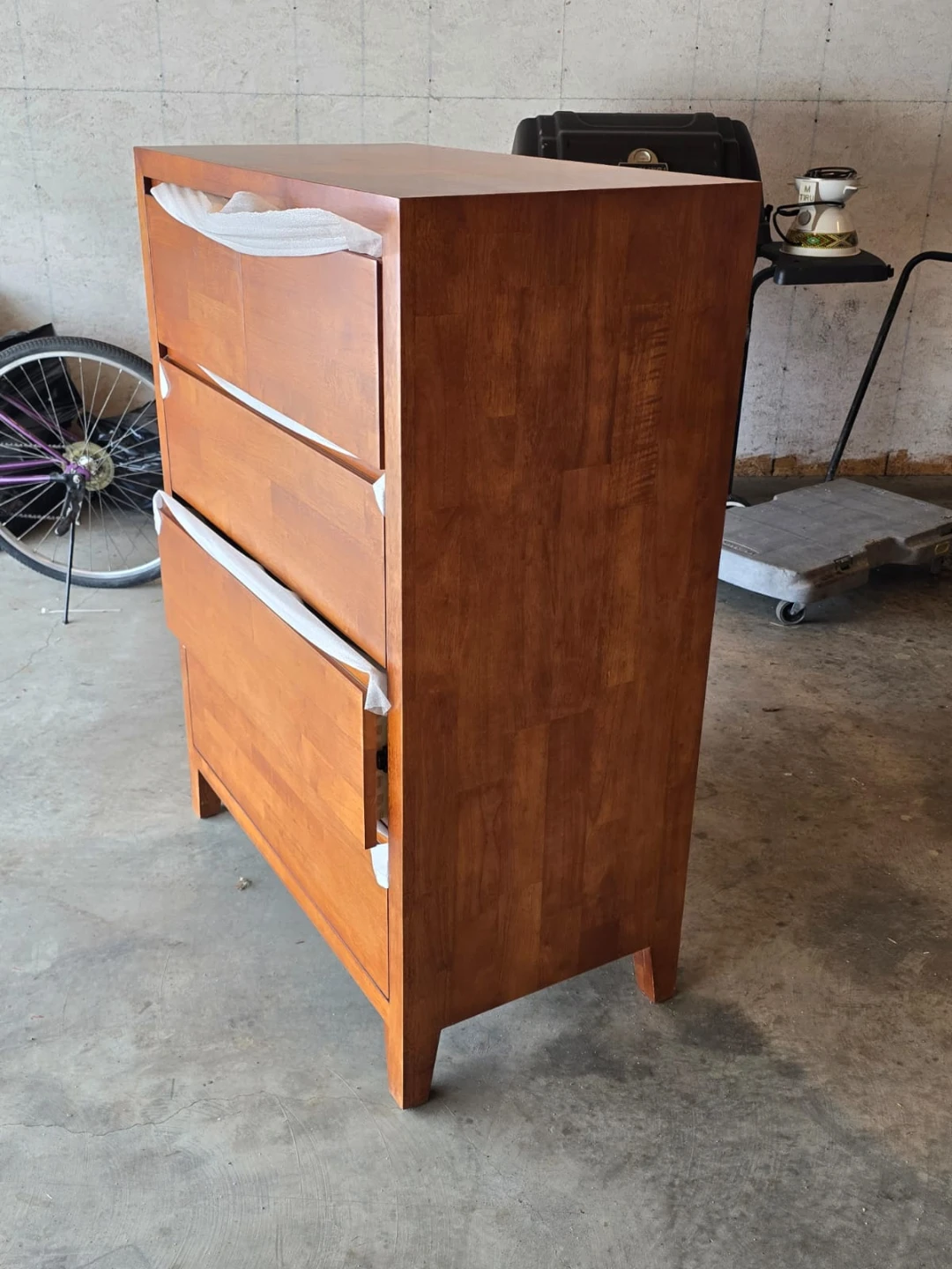 ​🪵 Solid Wood Mid-Century Highboy Dresser – FREE DELIVERY - photo 3