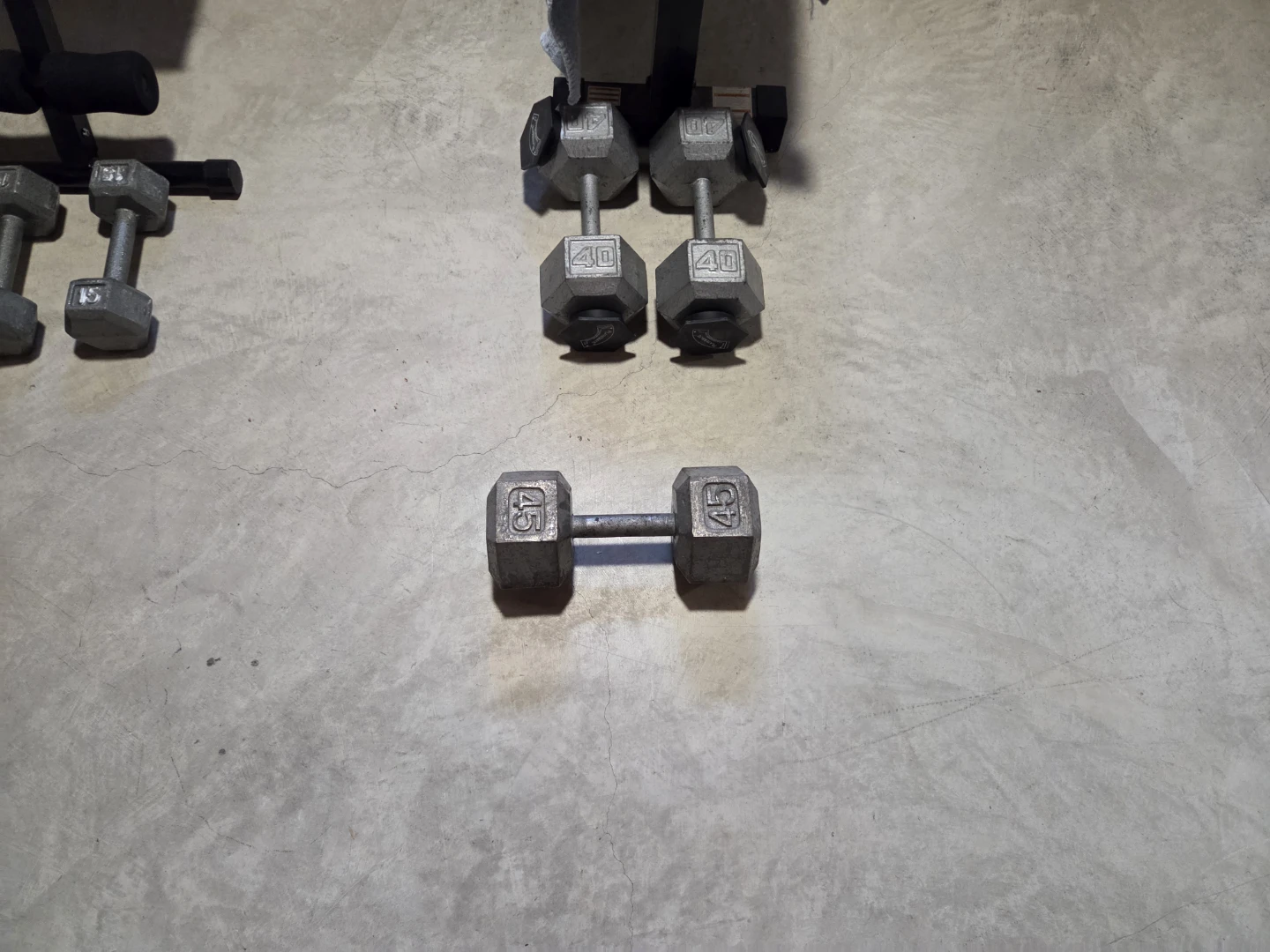 45 lb dumbbell