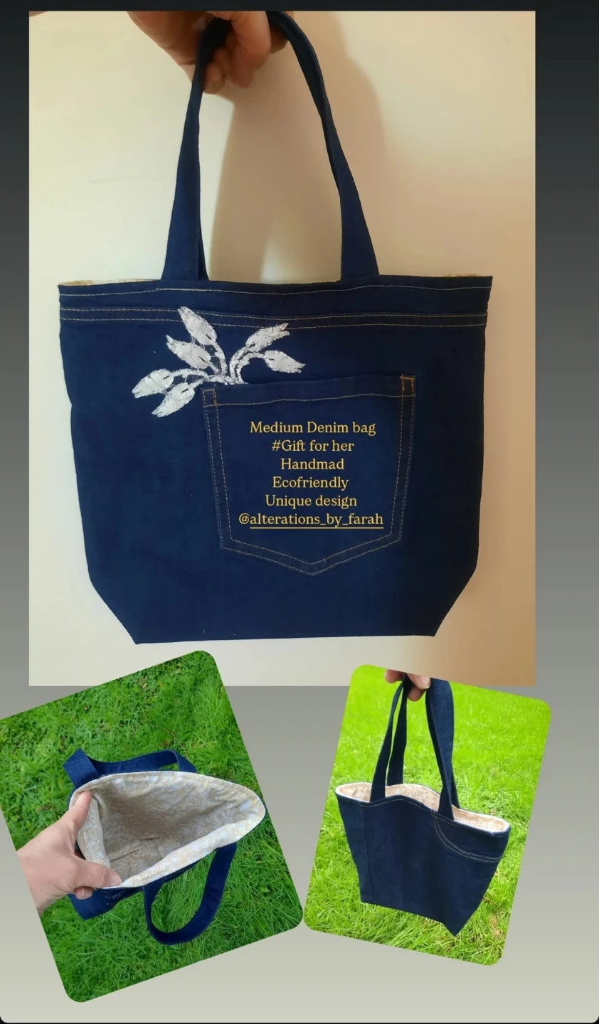 ⚽️Medium Denim Tote Bag