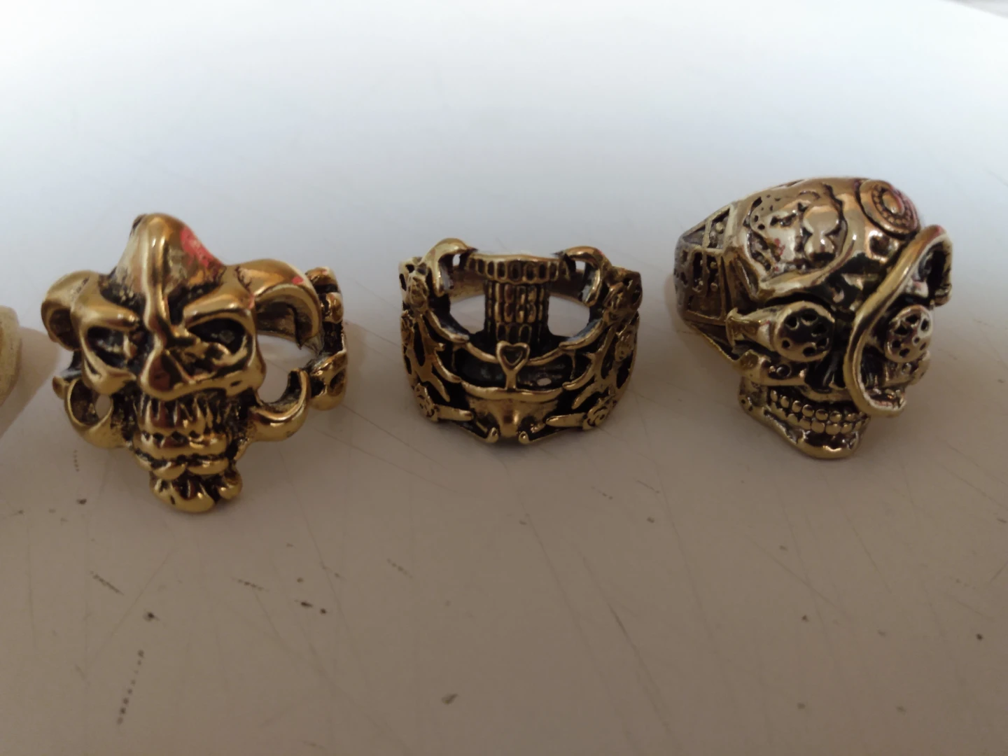 Set of 6 Skull Rings