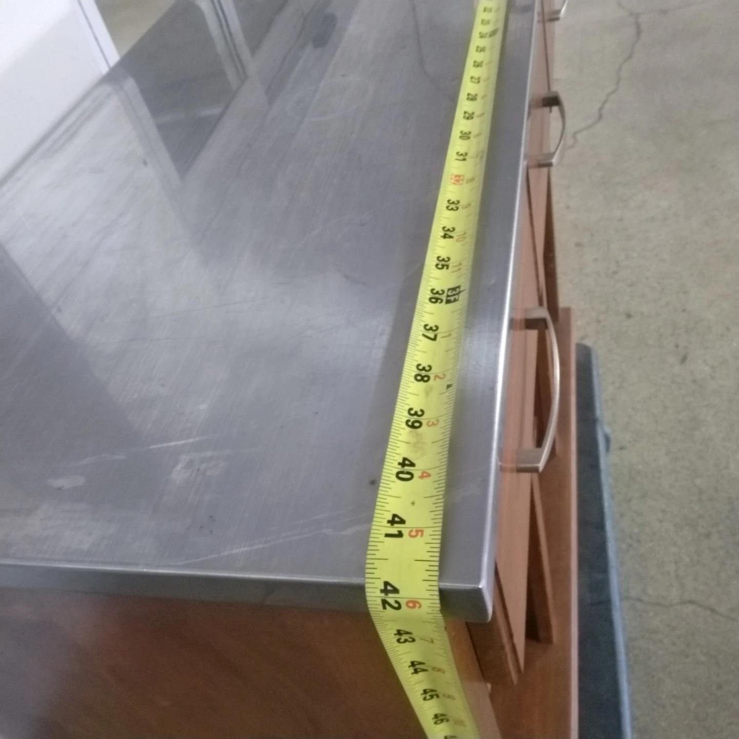 Kitchen cabinet with stainless steel top - photo 4