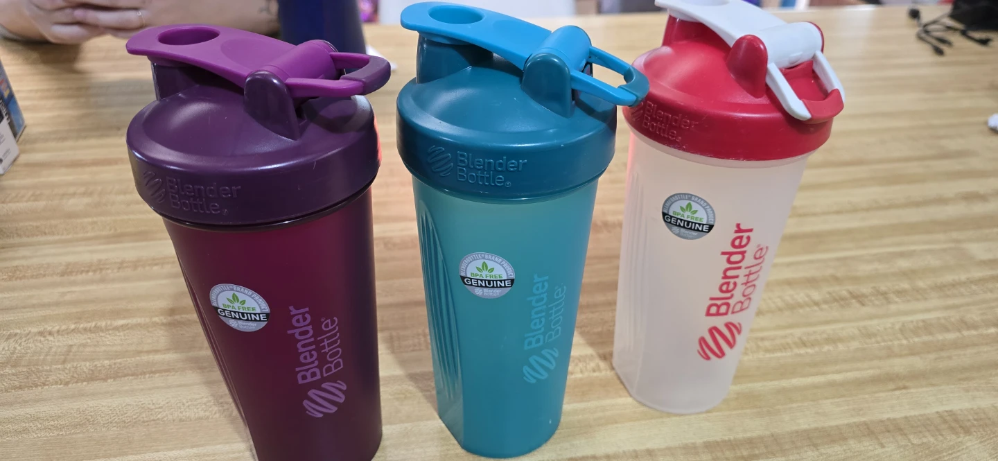 BlenderBottle Shaker Cups - Purple, Teal, Red/White