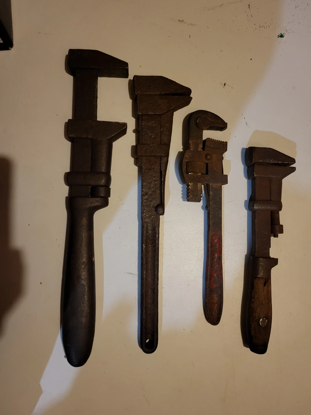 Set of 4 Vintage Pipe Wrenches