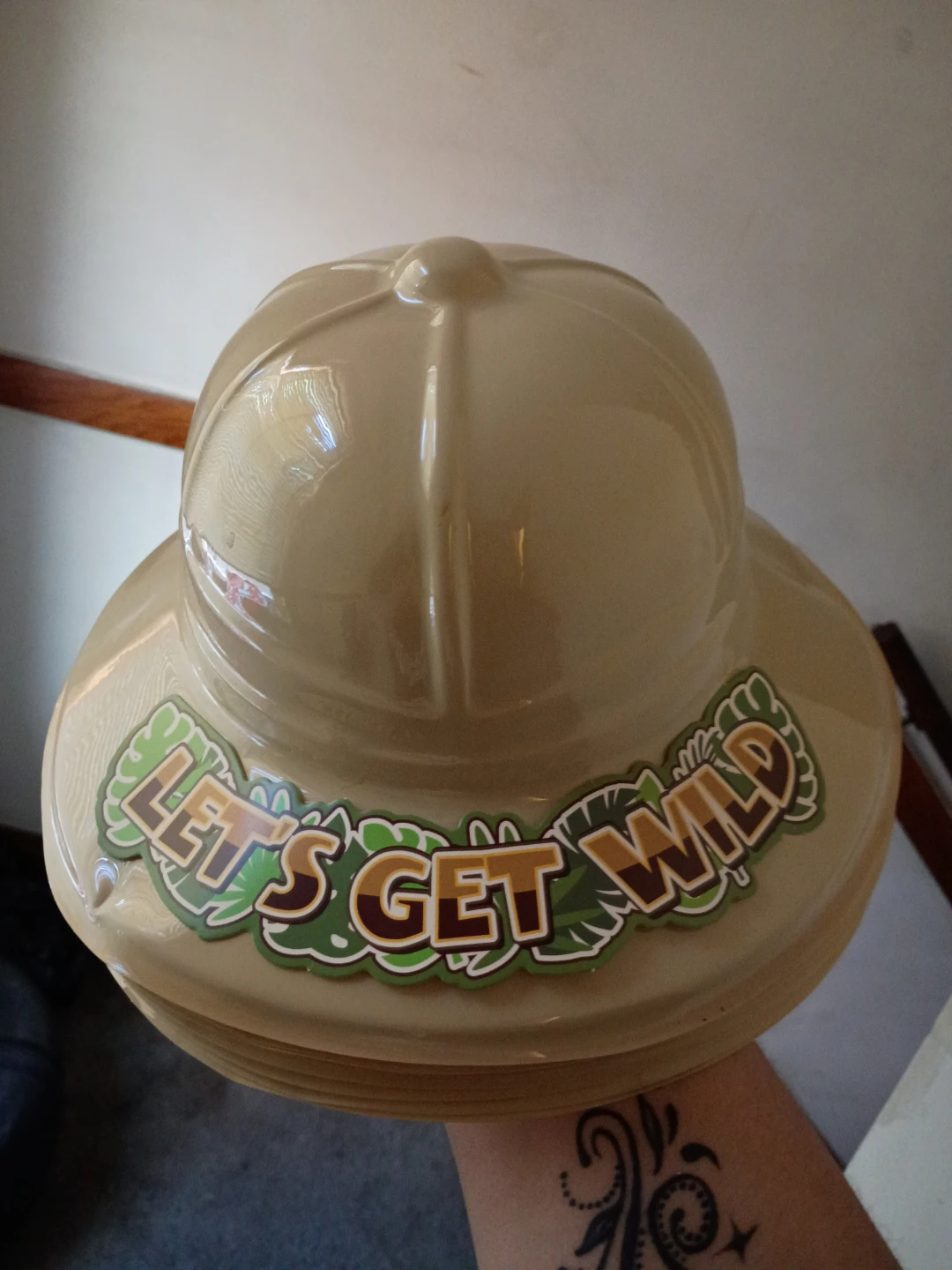 Safari Hat with "Let's Get Wild" Slogan