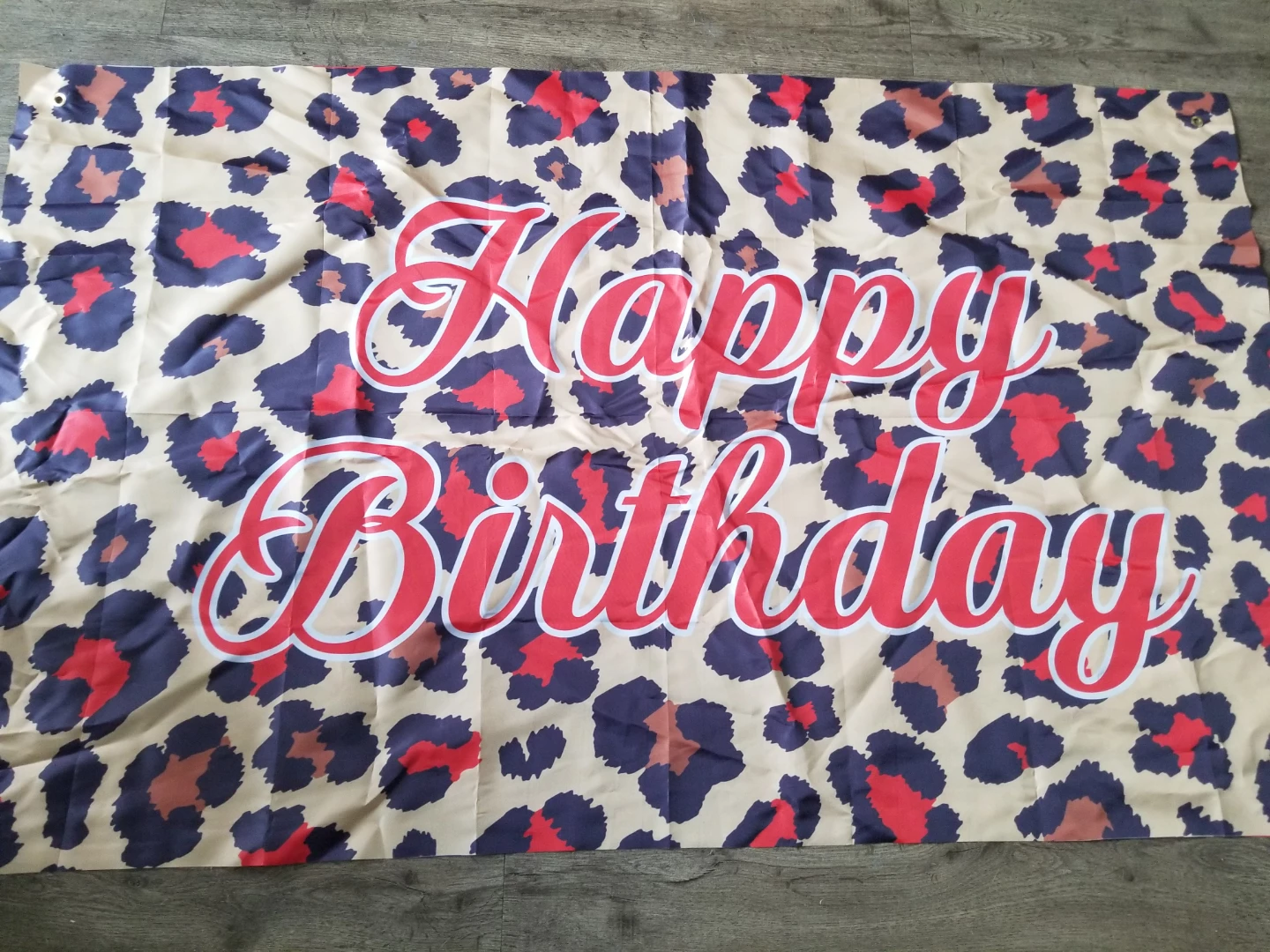 Happy Birthday Banner - Leopard Print