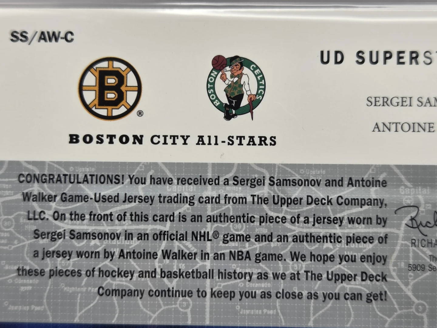 2002-03 UD Superstars City All-Stars Dual Jersey Card - photo 4