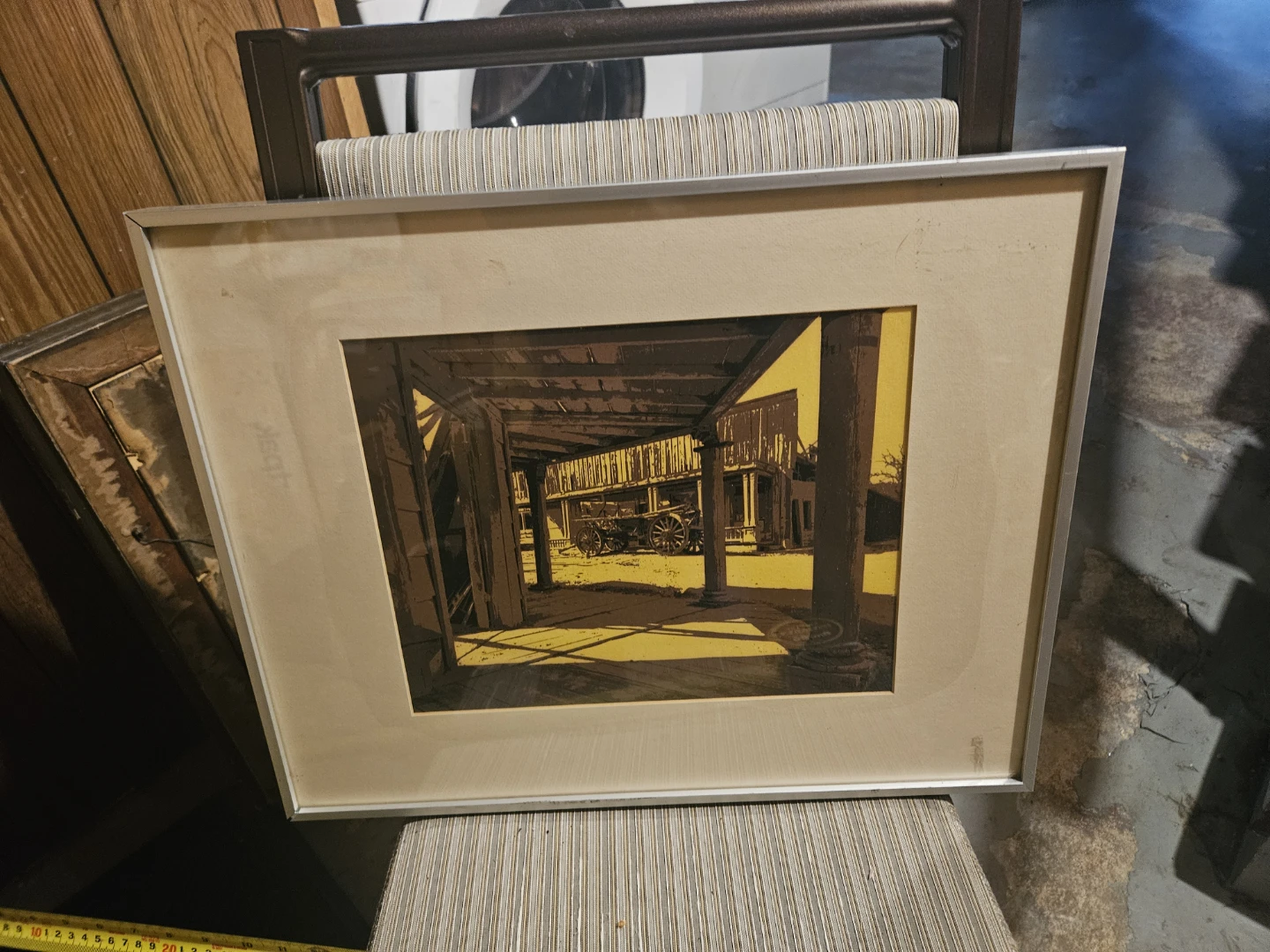 Framed Vintage Print of Old West Building - photo 2
