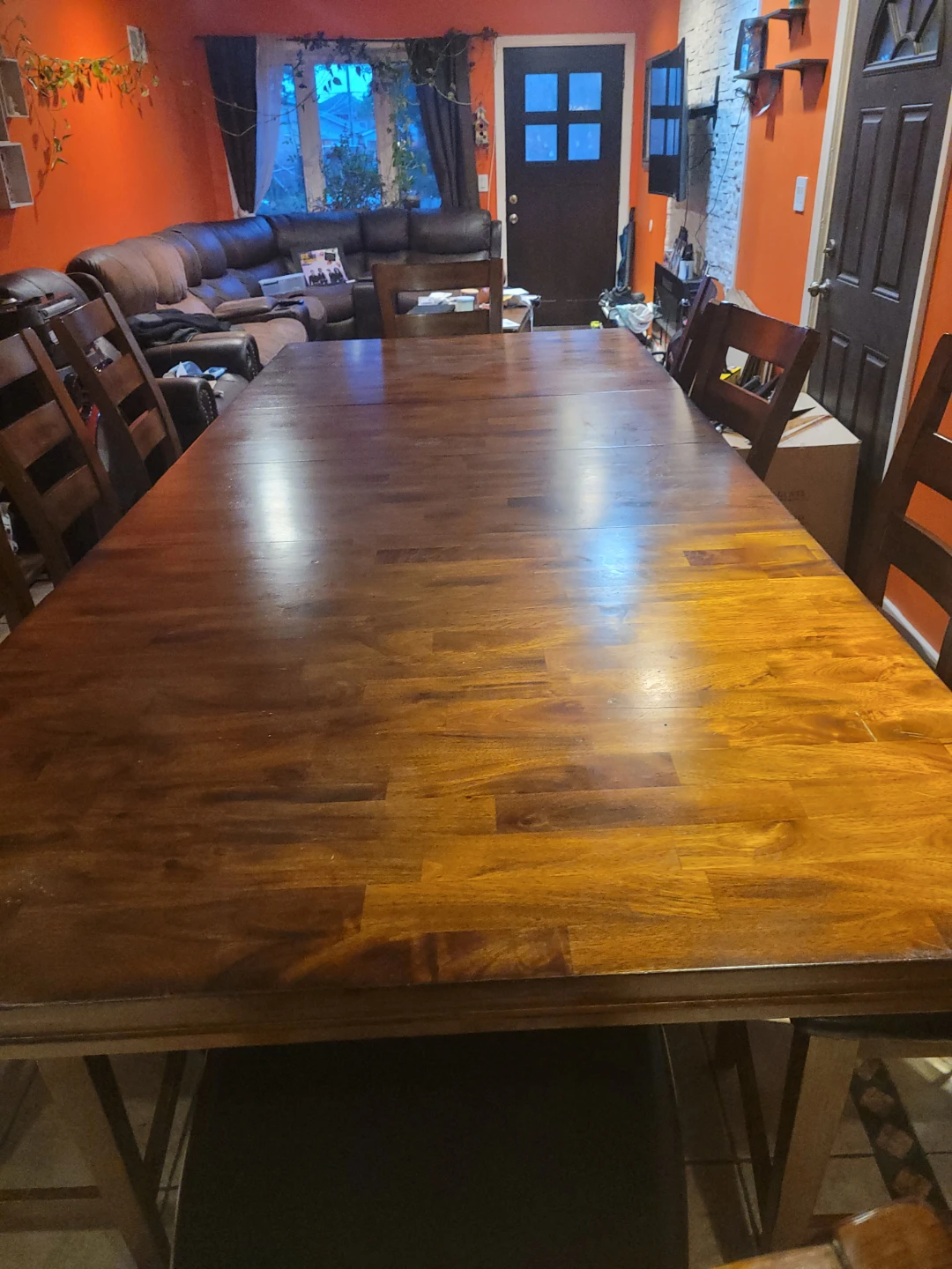 Wooden Dining Table with 10 Chairs - photo 2
