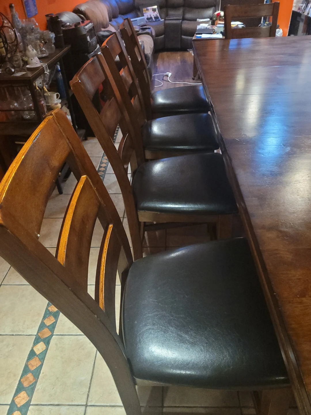 Wooden Dining Table with 10 Chairs - photo 3