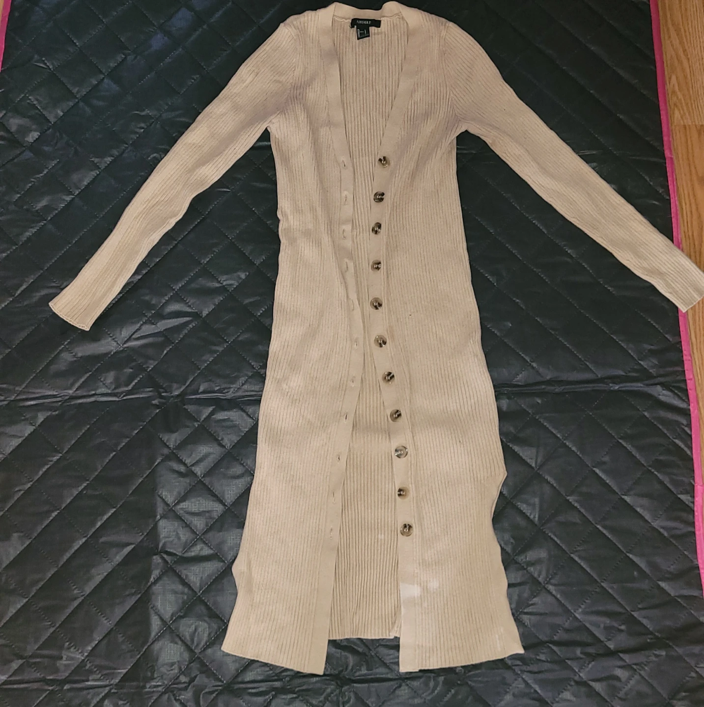Forever 21 Ribbed Longline Cardigan