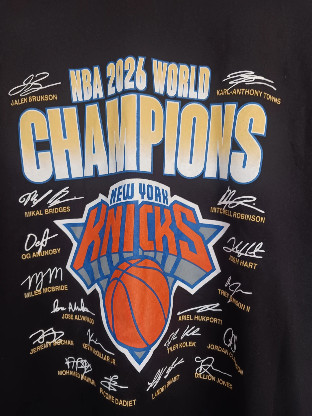 New York Knicks NBA 2026 World Champions T-Shirt - photo 3
