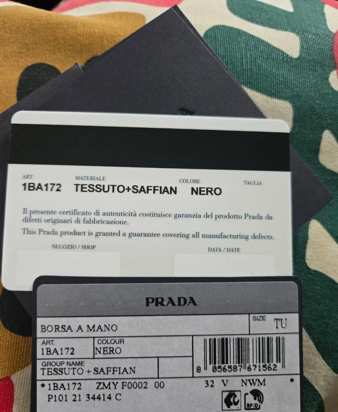 PRADA Milano Tessuto Saffiano Nylon/leather Handbag - photo 3