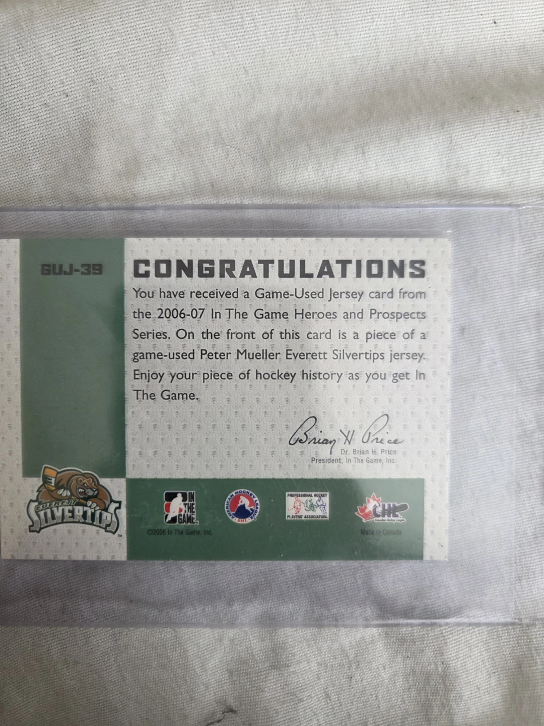 Peter Mueller Game-Used Jersey Card - 2006-07 - photo 2