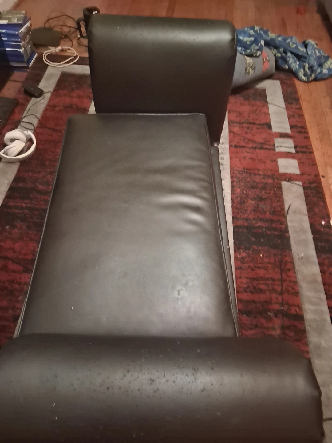 Brown Faux Leather Armchair