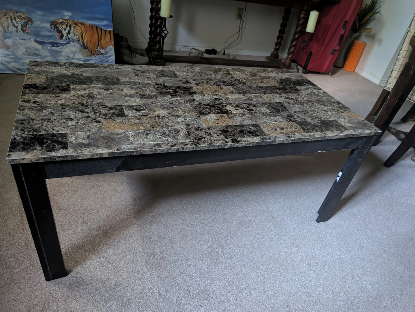 Marble-look dining table - photo 2