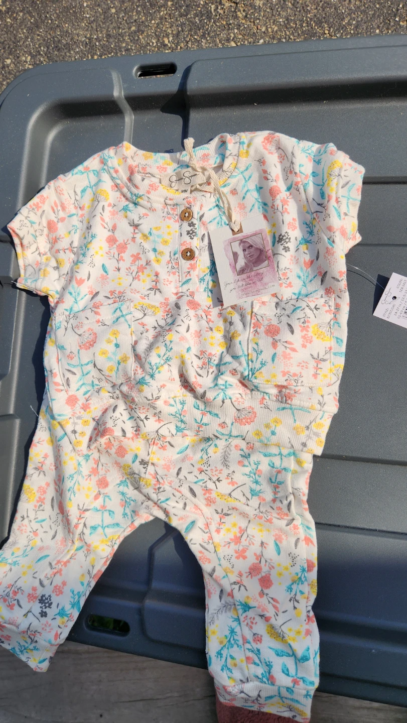 Jessica Simpson Baby Girls' Floral Romper 3/6Months