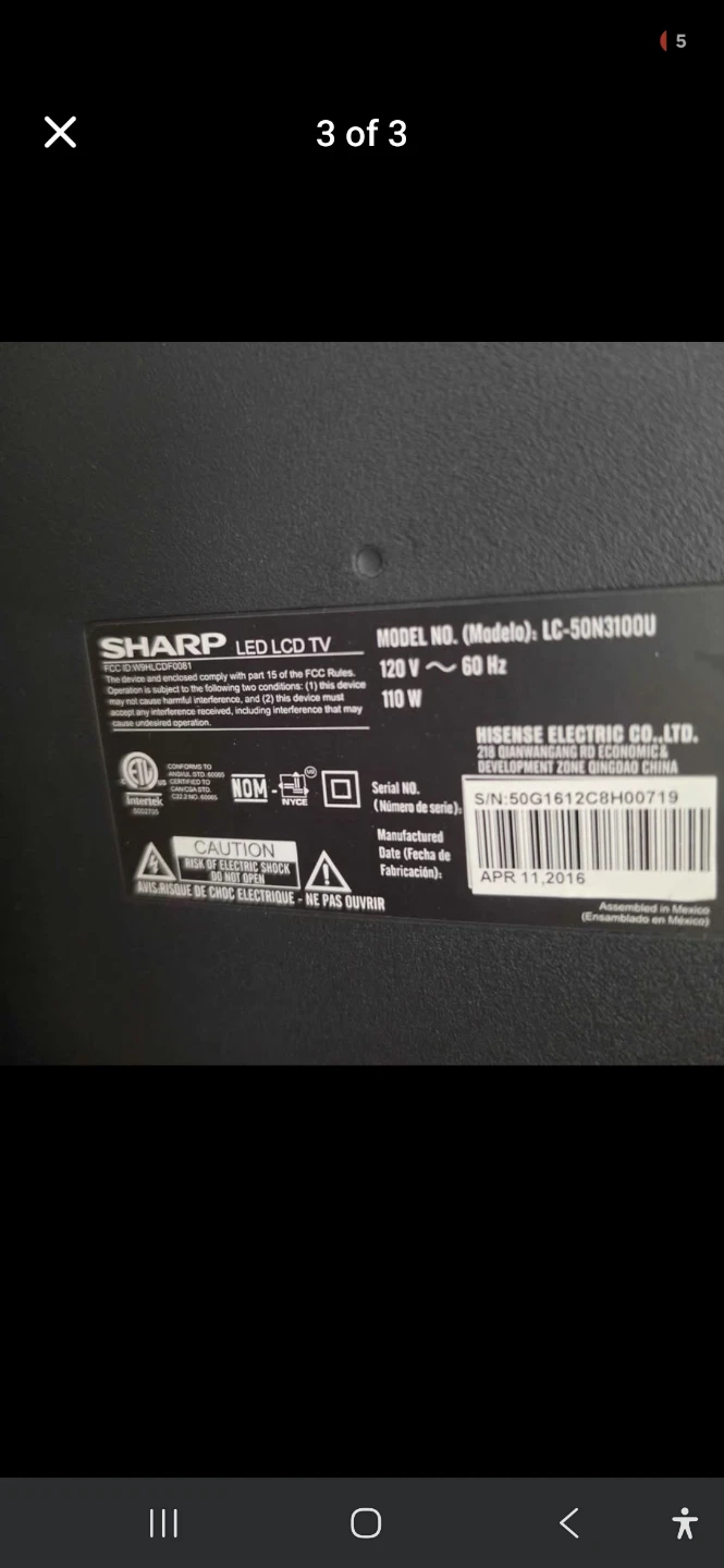 Sharp 50" LED LCD TV LC-50N3100U - photo 2