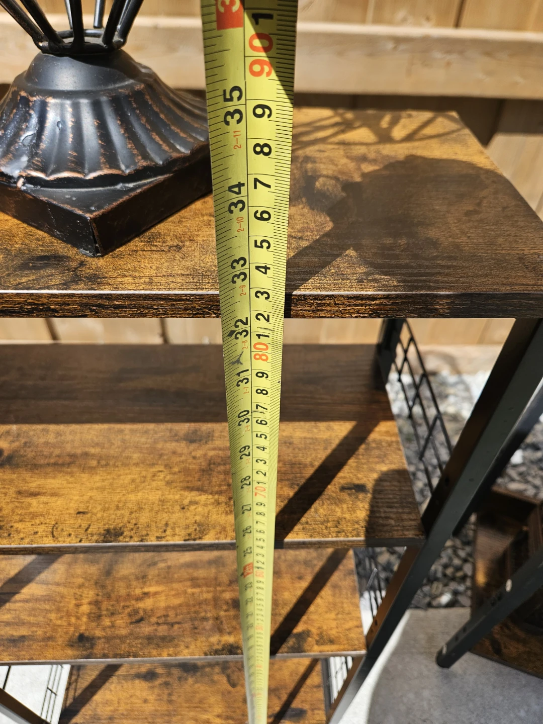 Rustic Wood and Metal shelf and  Storage & decor - photo 2