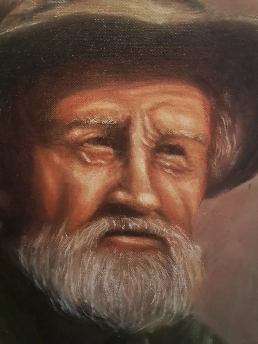 Vintage MCM Character Oil Portrait Signed S.E. Knipfer - photo 3