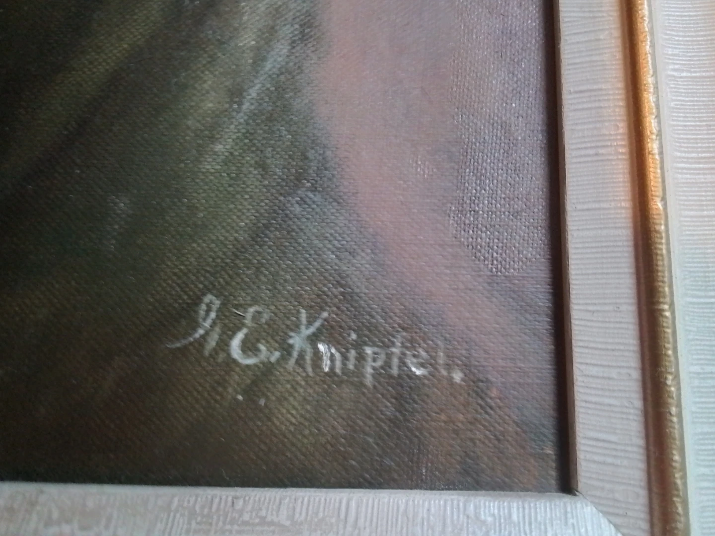 Vintage MCM Character Oil Portrait Signed S.E. Knipfer - photo 4