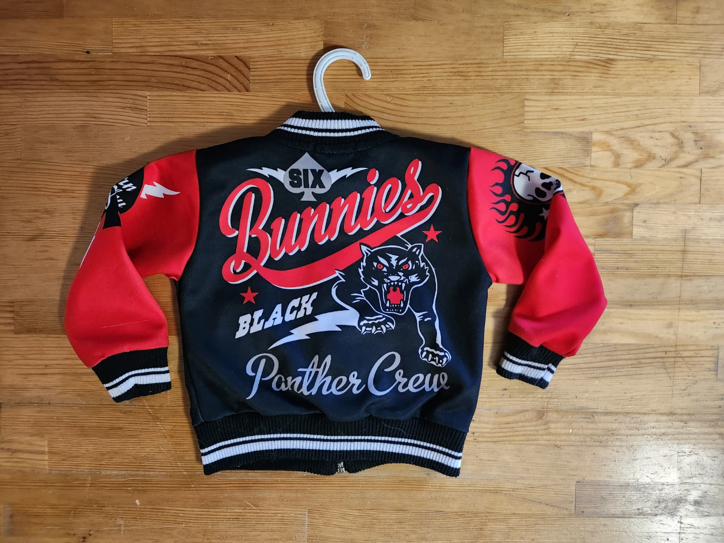 Kids Six Bunnies Varsity Jacket- (Size 1T/12-18 months) - photo 2