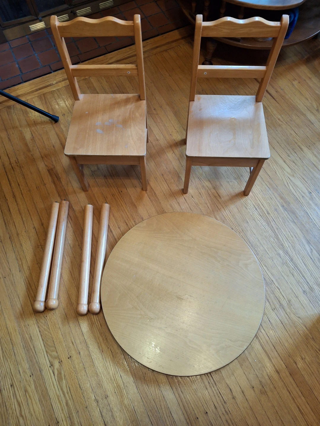 Wooden Children's Table and Chairs Set