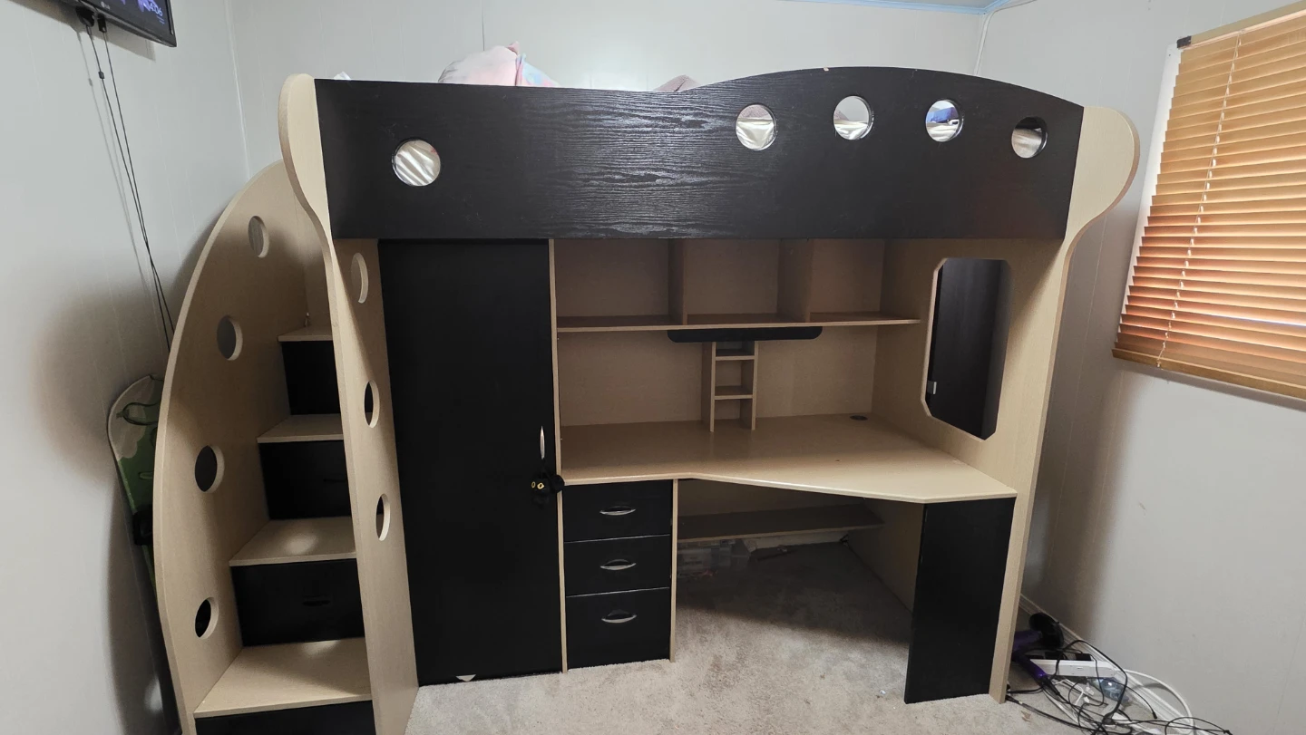 Jysk Nika Loft Bed with Desk and Storage