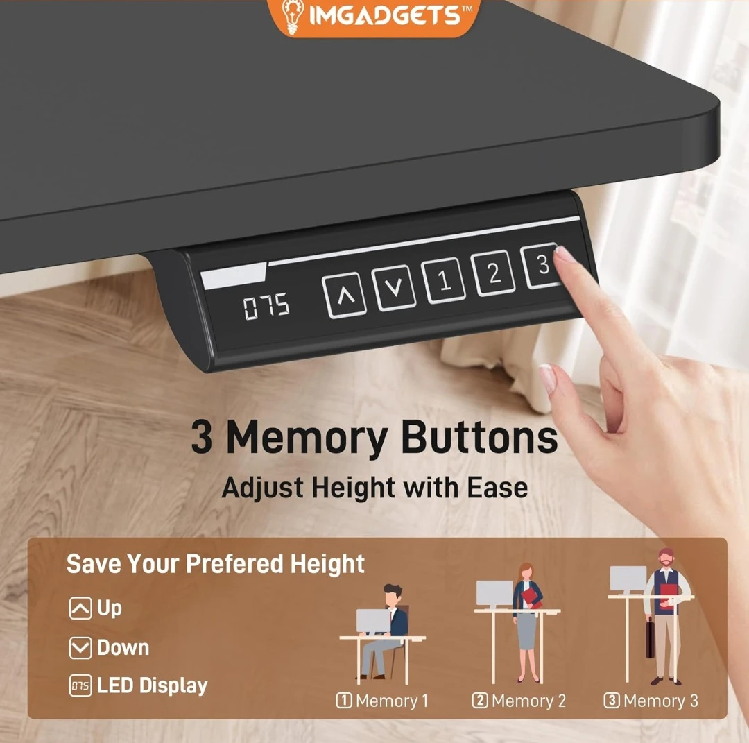 IMGADGETS Standing Desk 47" x 24" - Black - photo 3