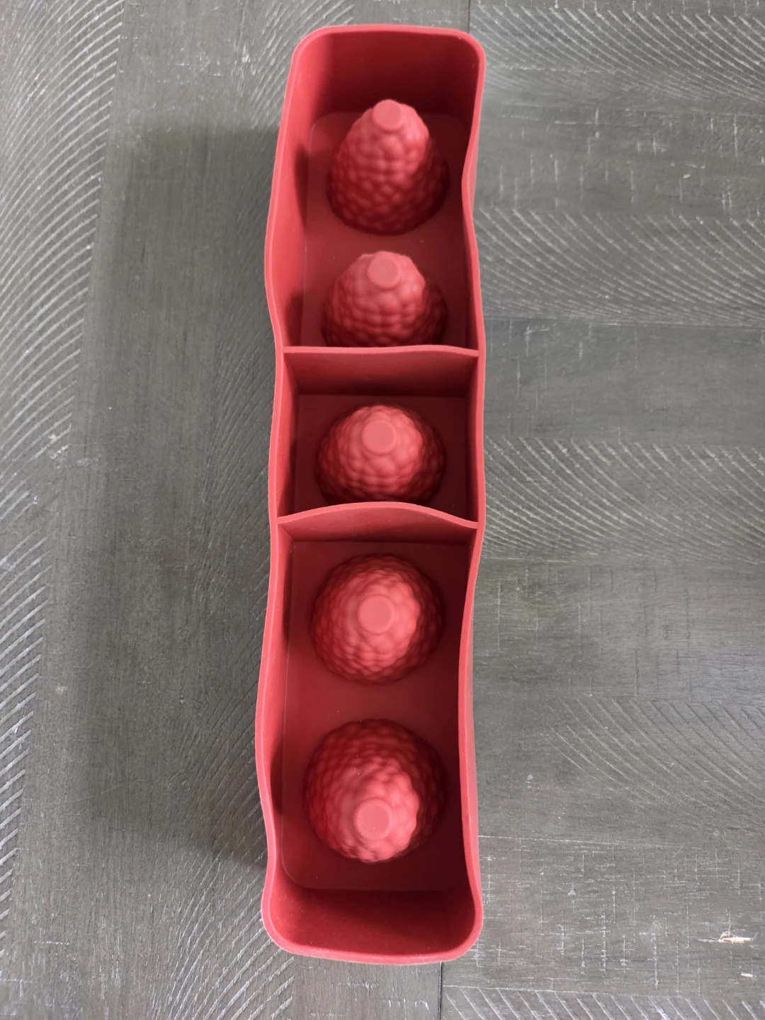 Red Silicone Ice Cube Tray - Raspberry Shape