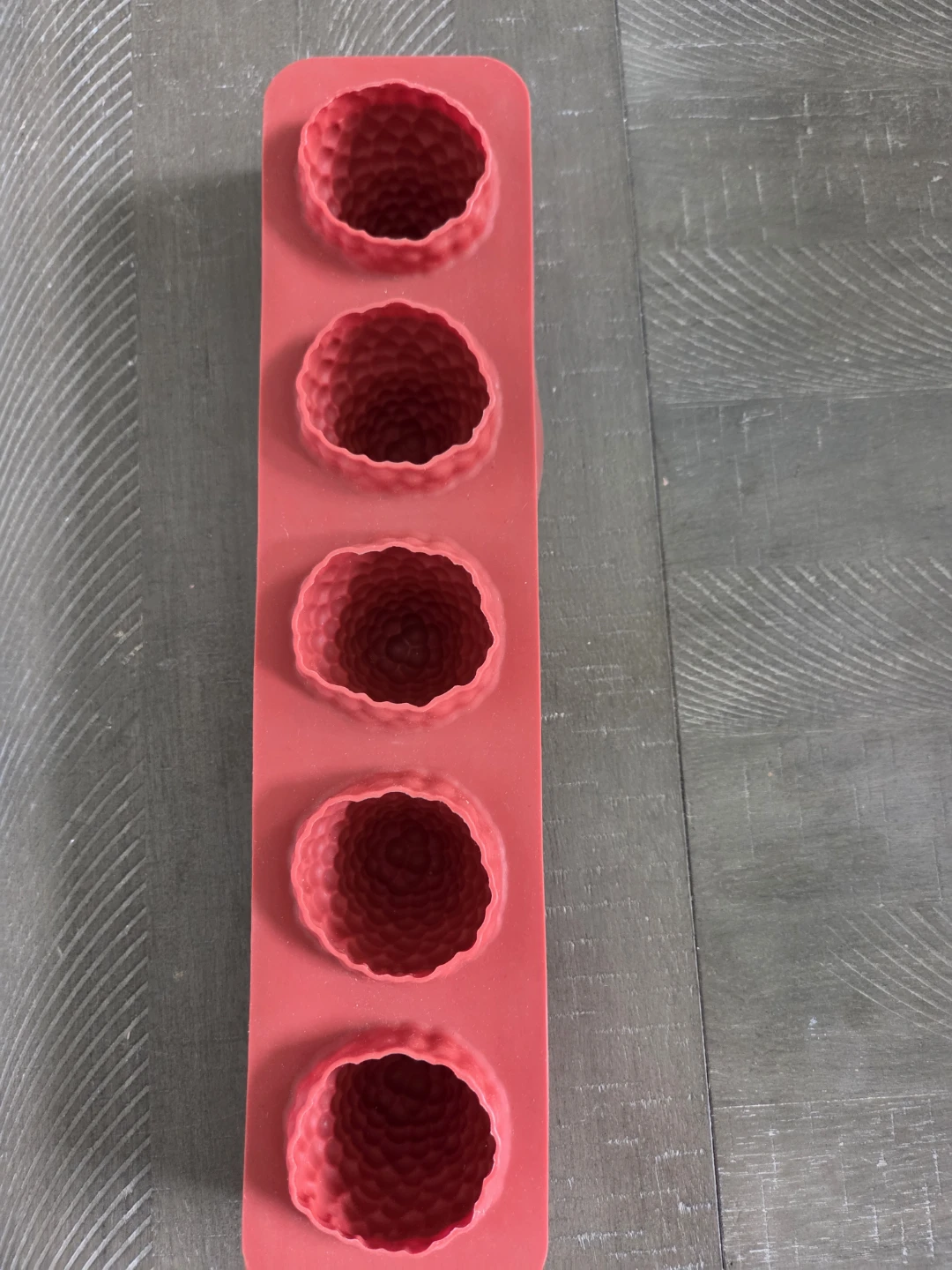 Red Silicone Ice Cube Tray - Raspberry Shape - photo 2