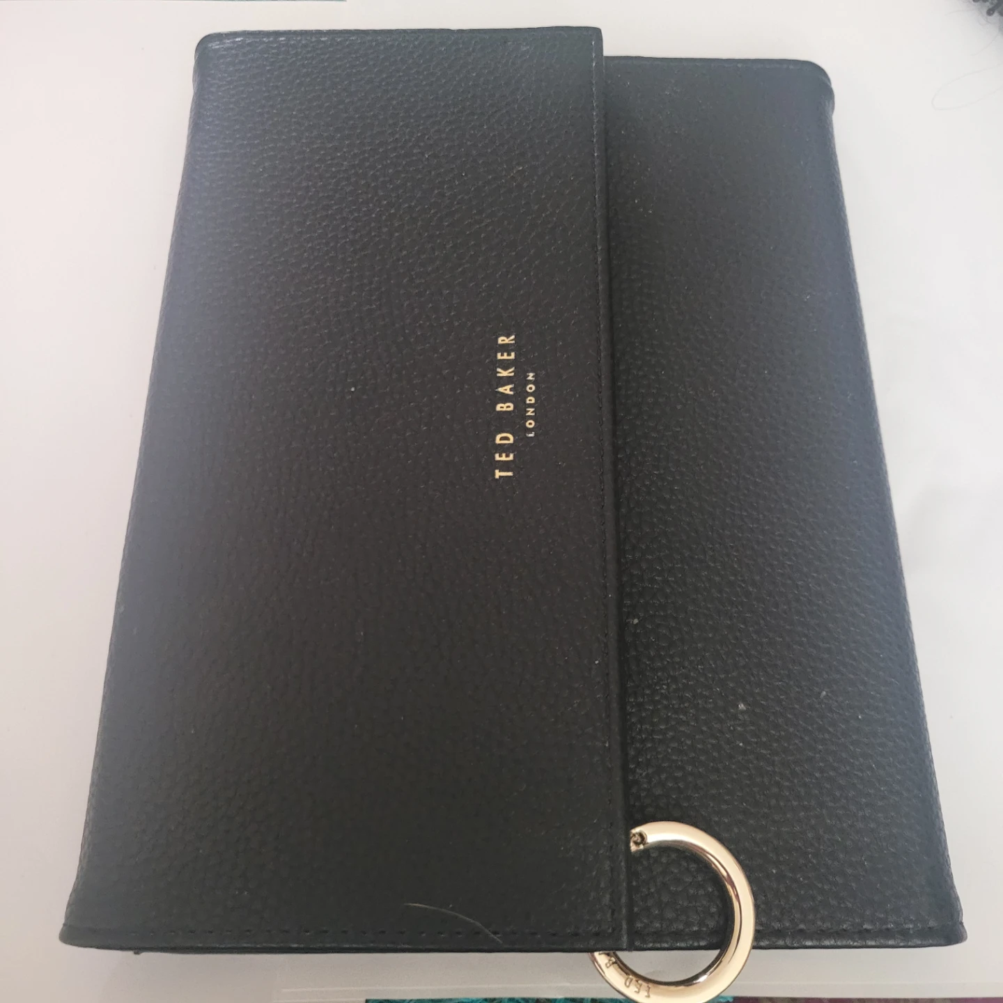 Ted Baker London Black Faux Leather Pouch